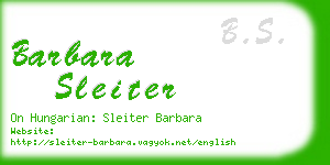 barbara sleiter business card